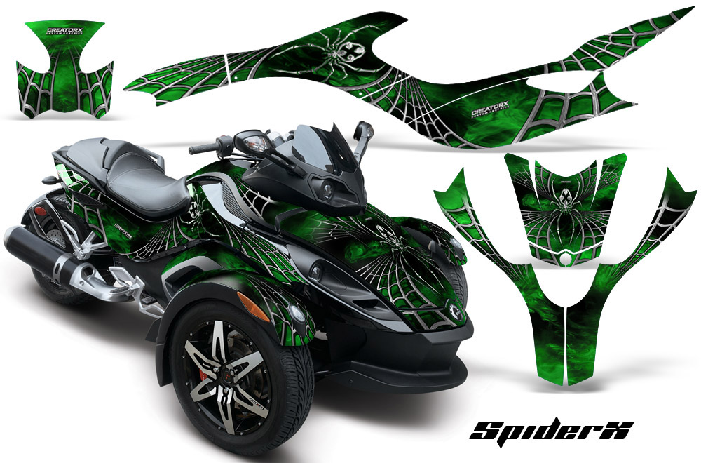 CAN-AM SPYDER Graphics Kit SpiderX Green
